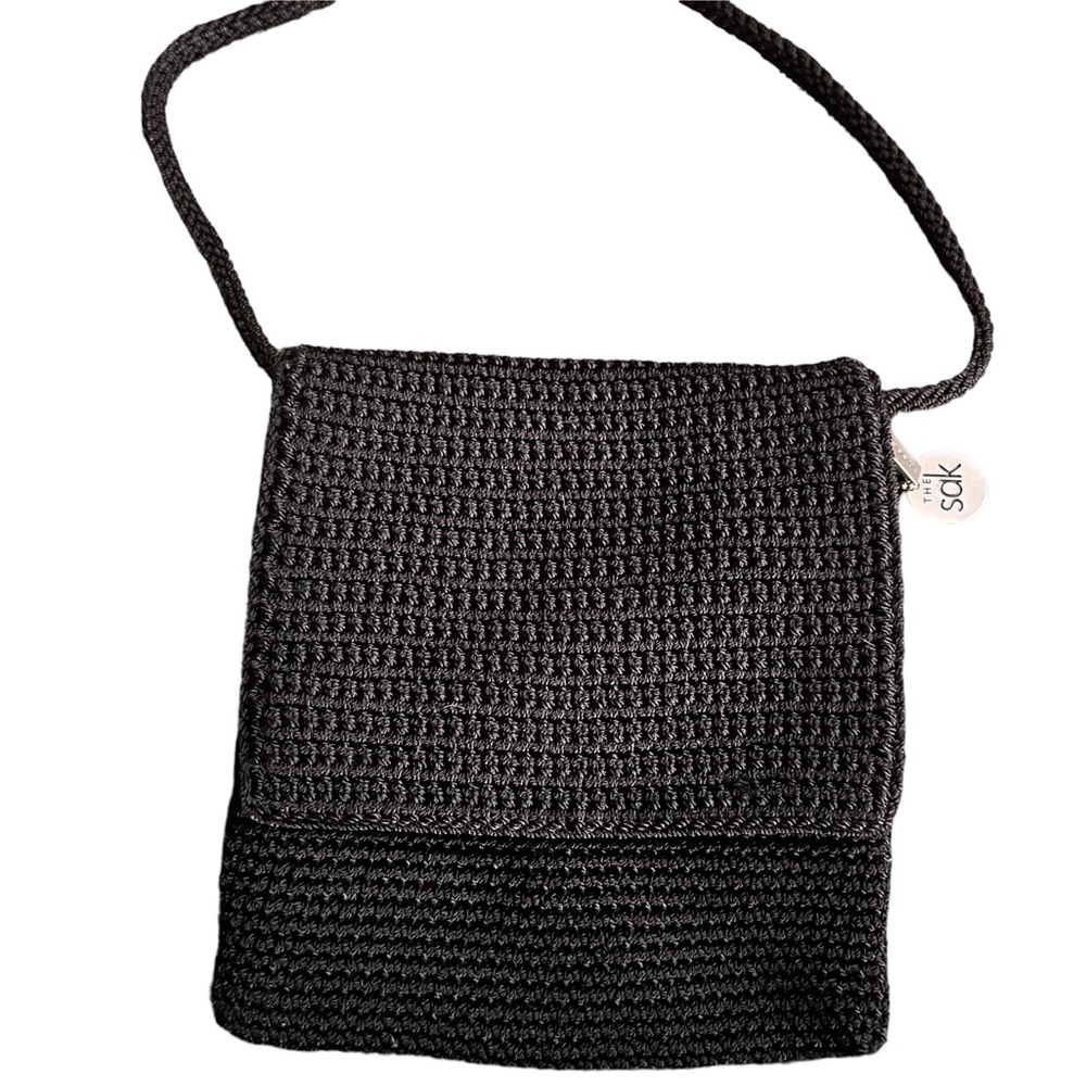 The Sak Black Shoulder Bag, Black, Handmade Small Purse - Picture 2 of 6